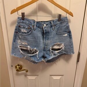 Levi's Distressed Jean Shorts